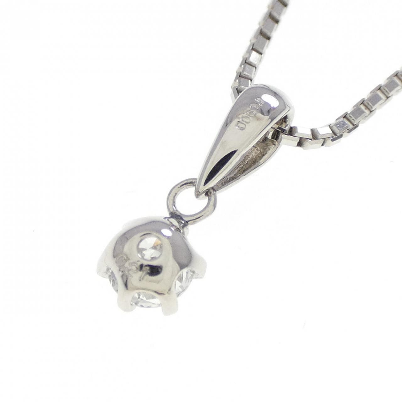 PT900/PT850 Solitaire Diamond Necklace 0.21CT