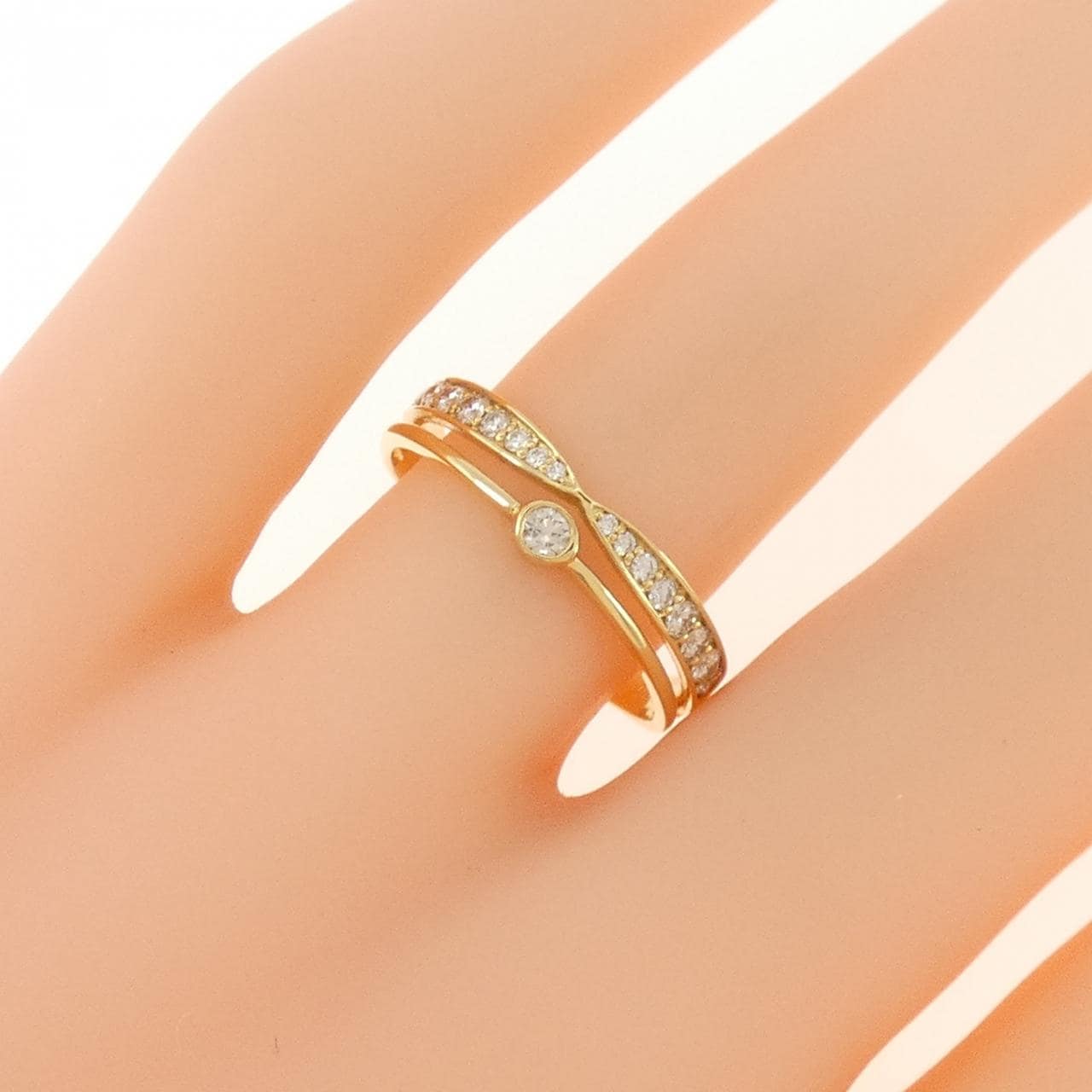 【新品】K18YG ダイヤモンド リング 0.25CT