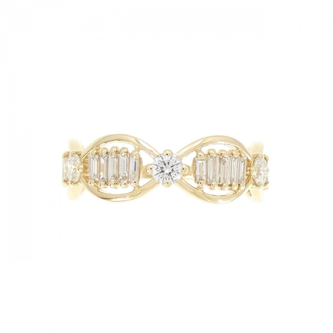 [BRAND NEW] K18YG Diamond Ring 0.41CT