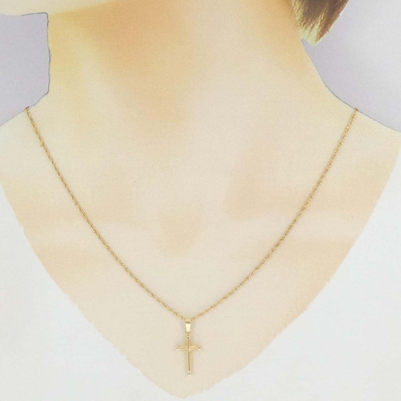 K18YG クロス ネックレス