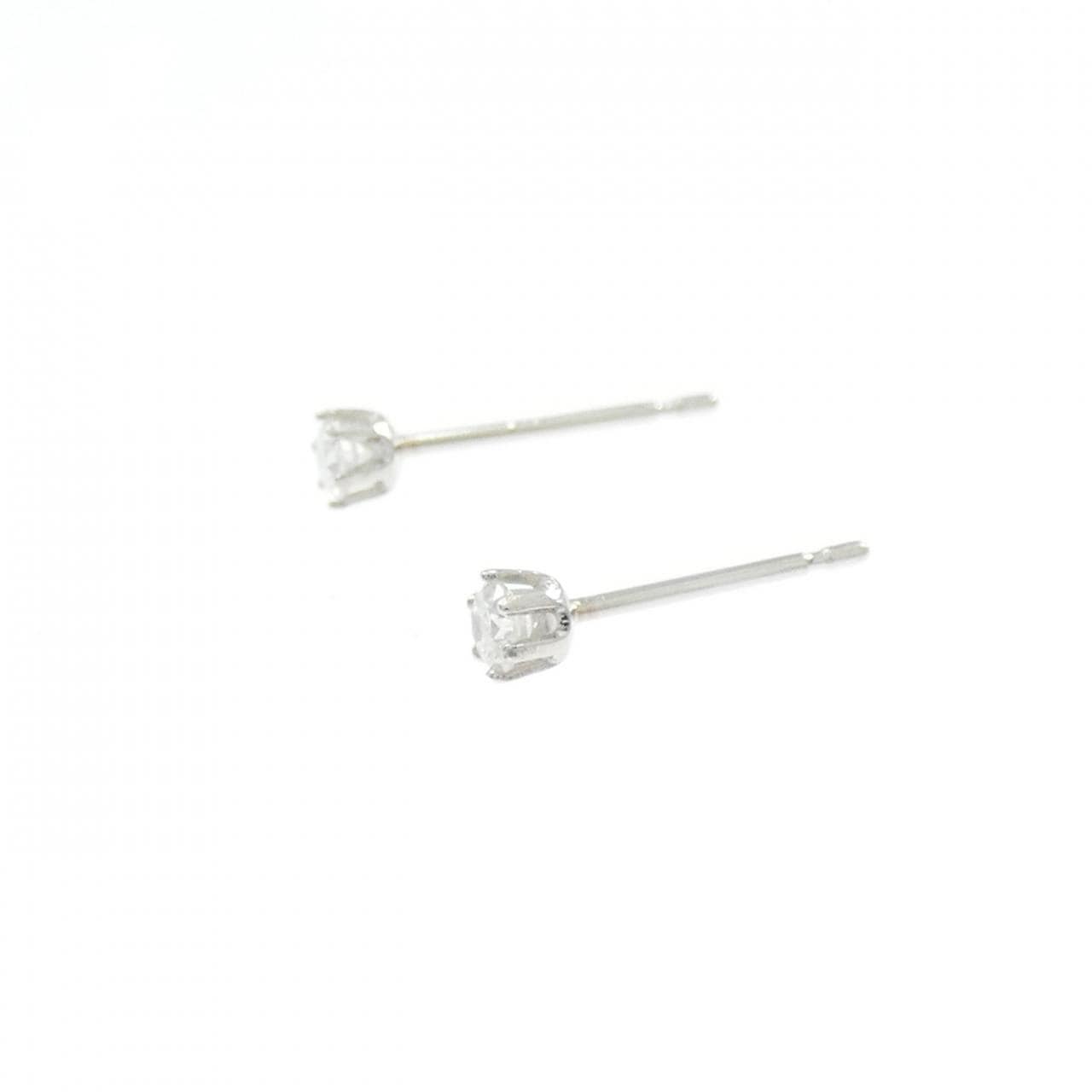 PT900 ソリティア ダイヤモンド ピアス 0.10CT