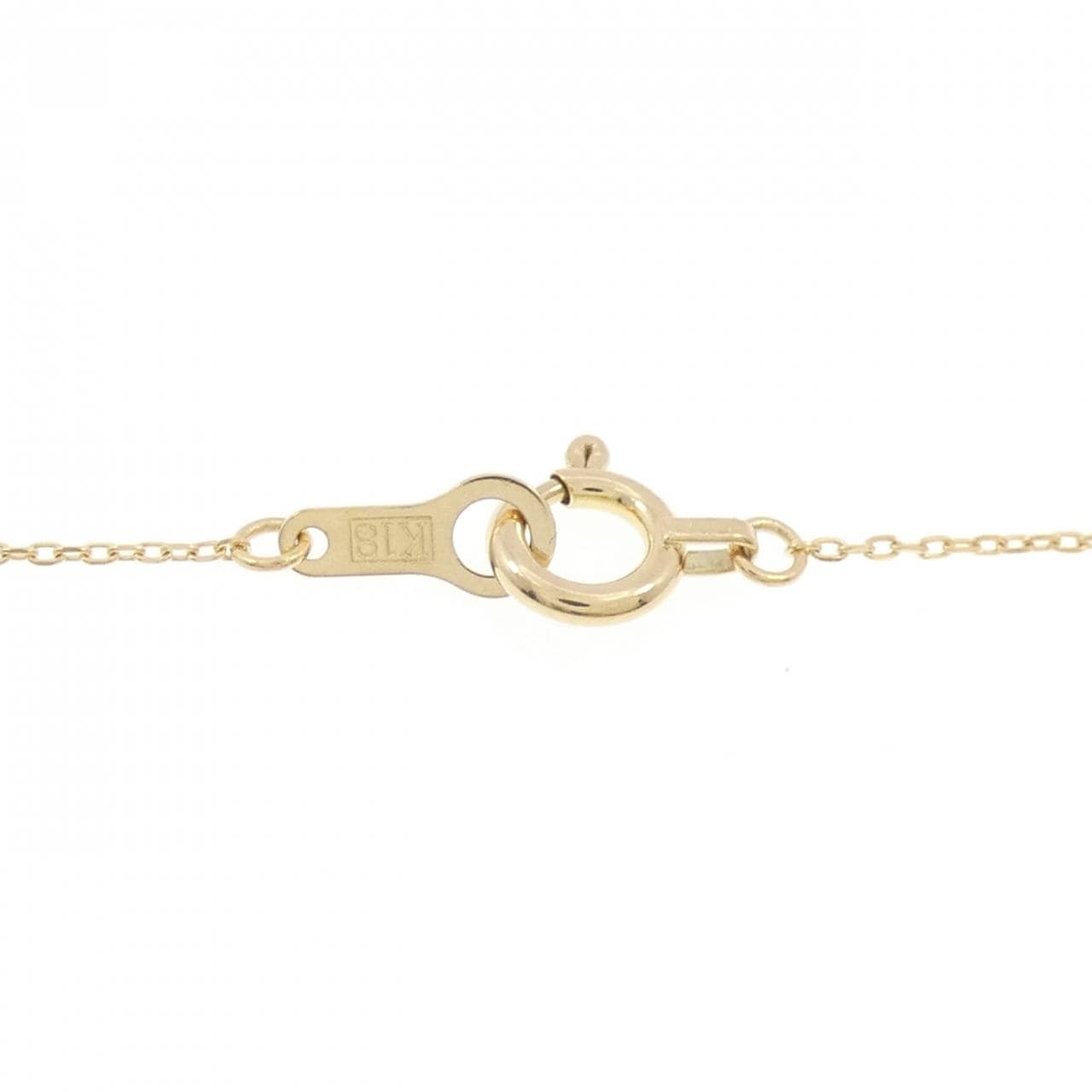 K18YG ハート ガーネット ネックレス