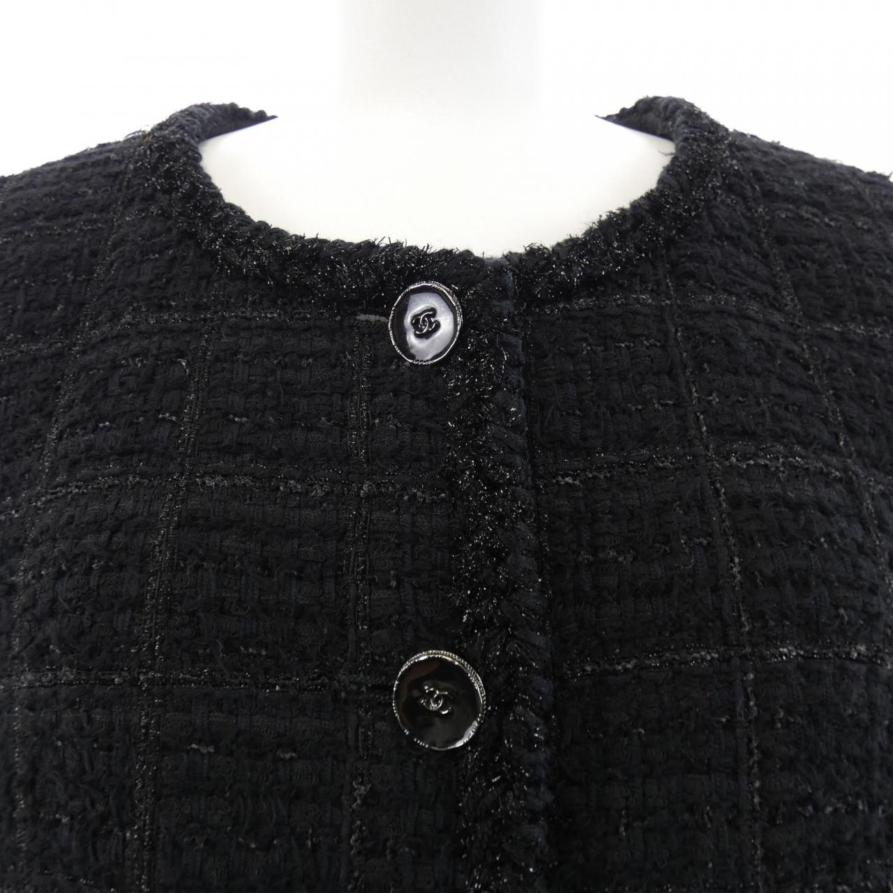 シャネル CHANEL LOOK56 P80445V72486 25B ノーカラージャケット