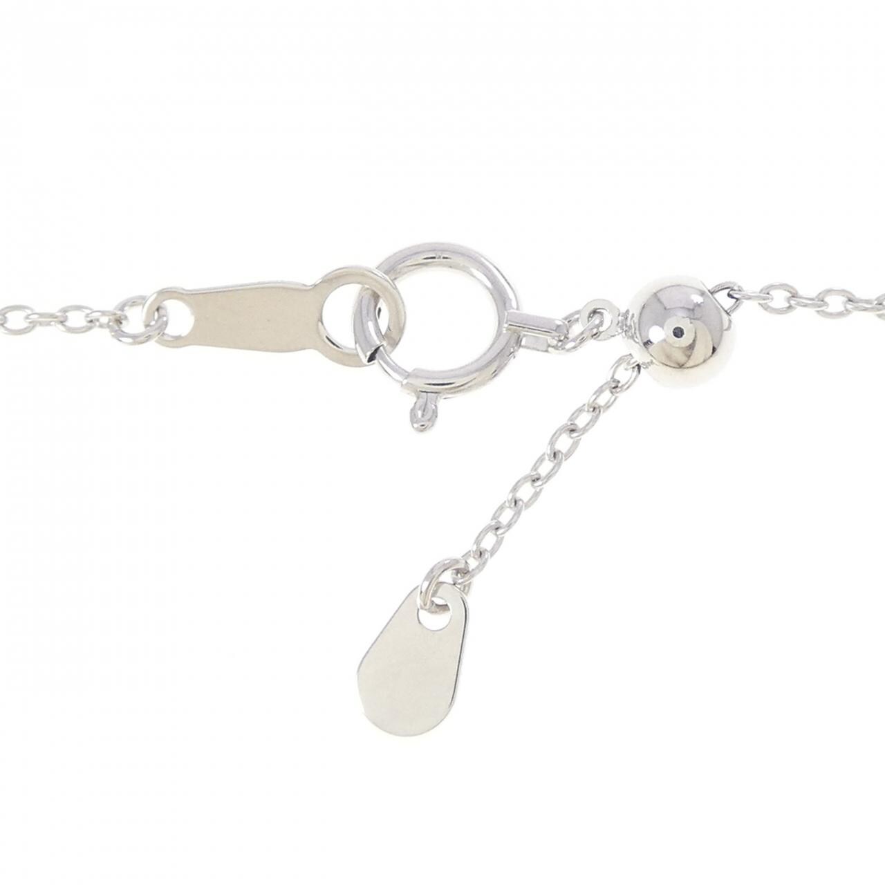 K18WG フラワー サファイヤ ネックレス 1.05CT
