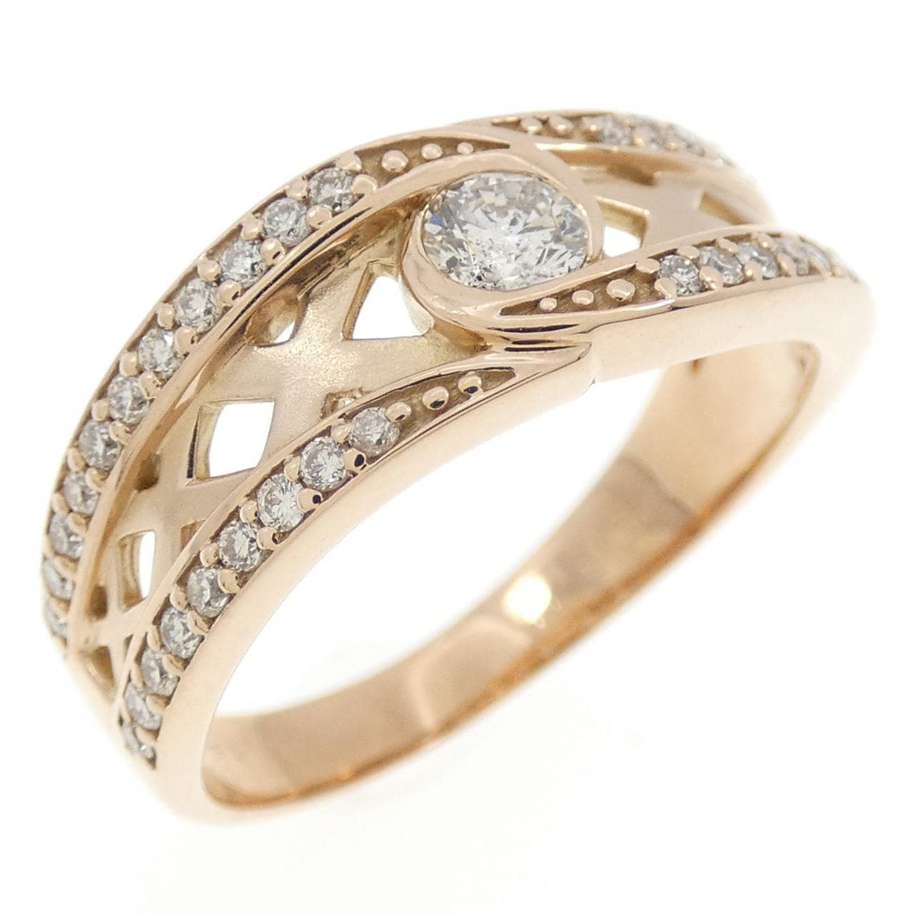K18PG ダイヤモンド リング 0.36CT
