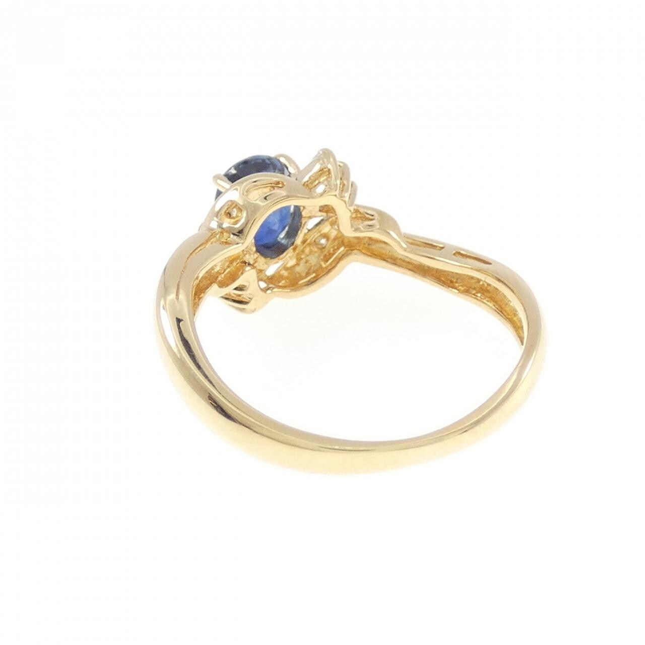 K18YG藍寶石戒指0.11CT