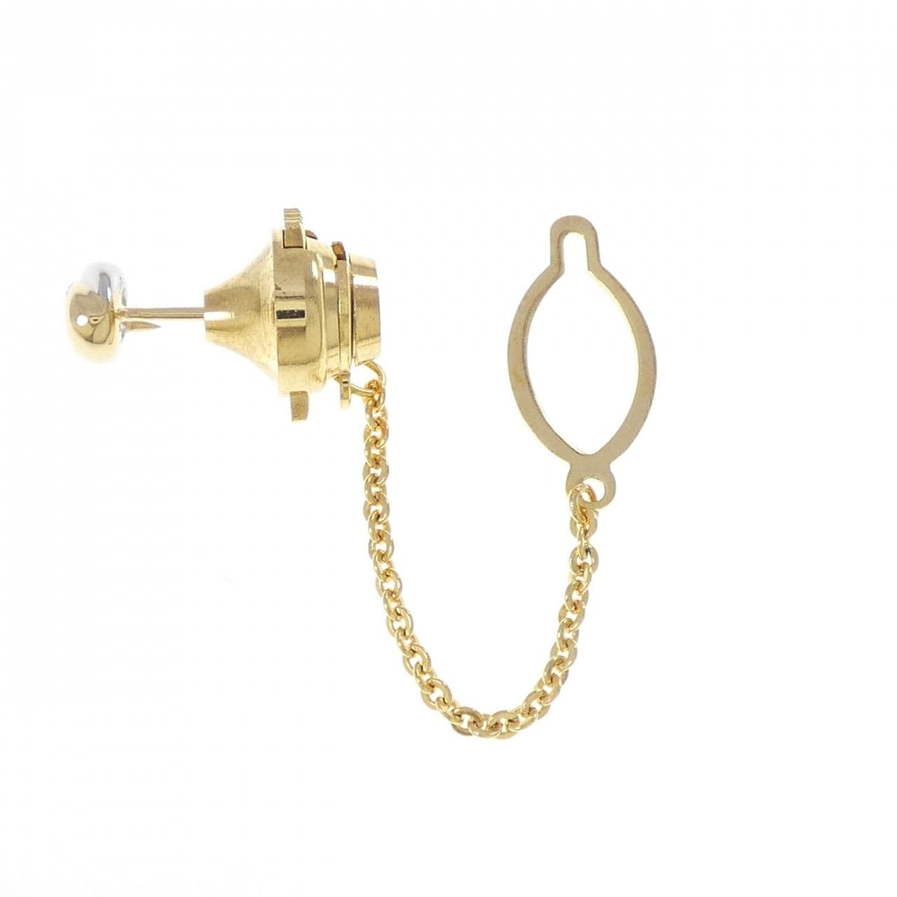 K18YG/PT950 ダイヤモンド タイタック 0.16CT