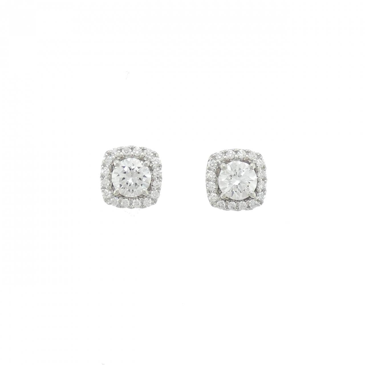 【リメイク】PT900/ST ダイヤモンド ピアス 0.516CT 0.525CT F SI1 VG