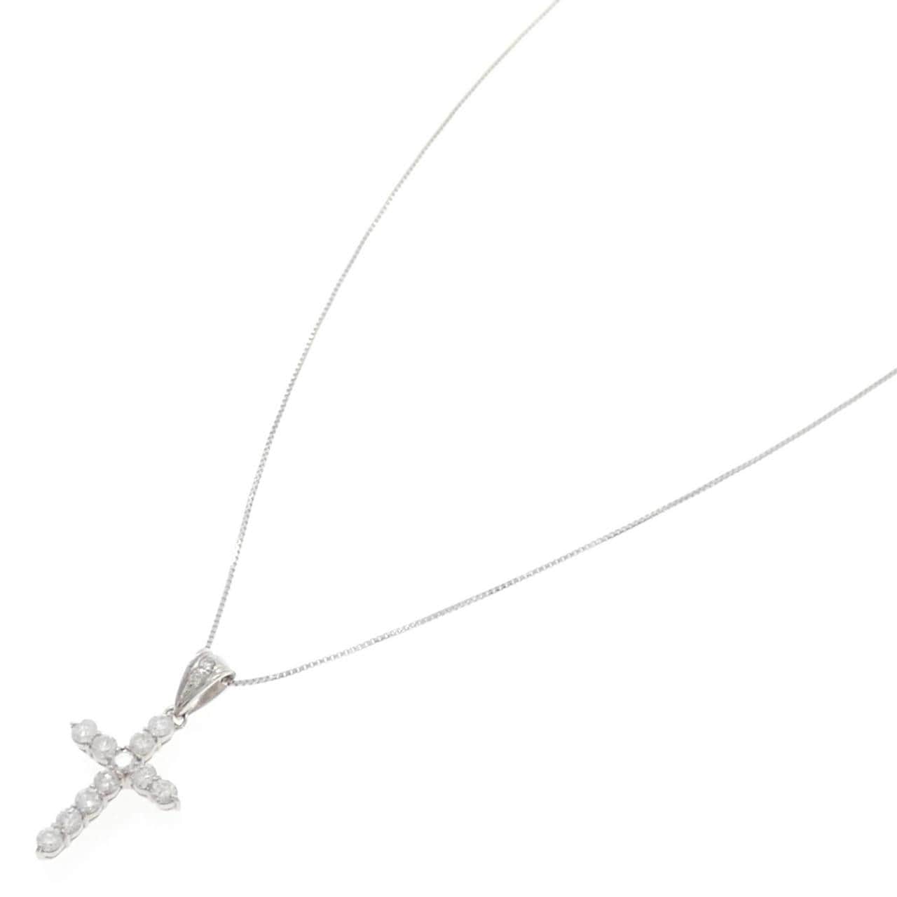 PT900/PT850 クロス ダイヤモンド ネックレス 0.50CT