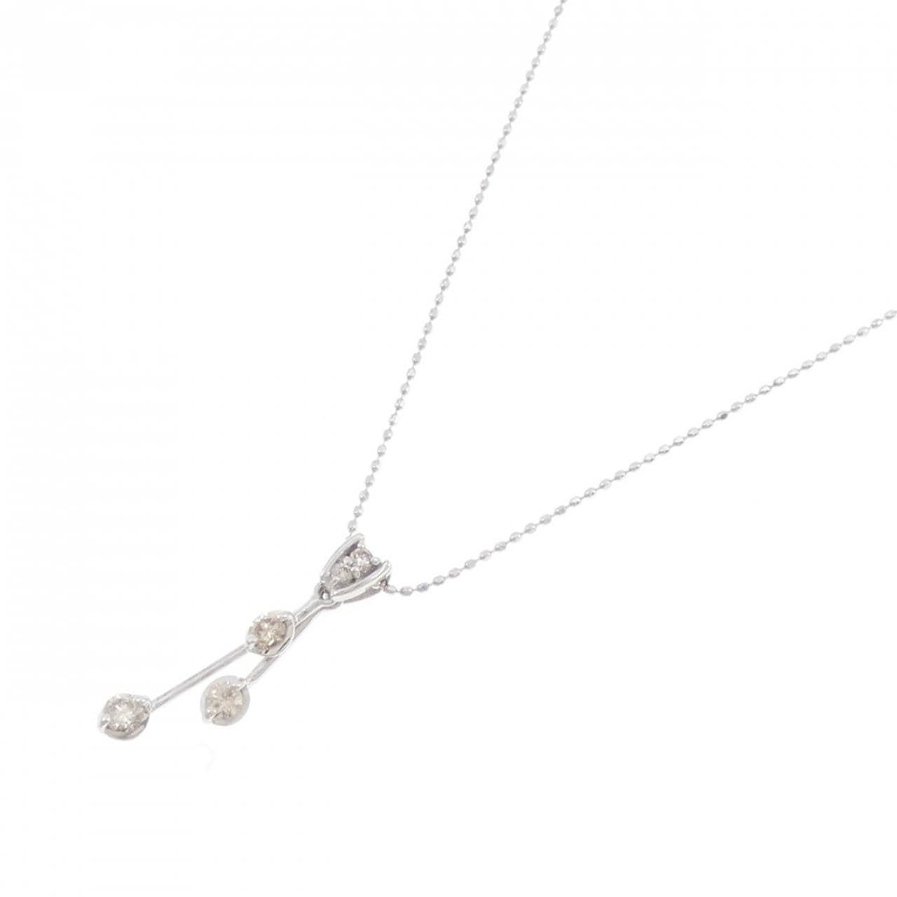 K18WG ダイヤモンド ネックレス 0.30CT