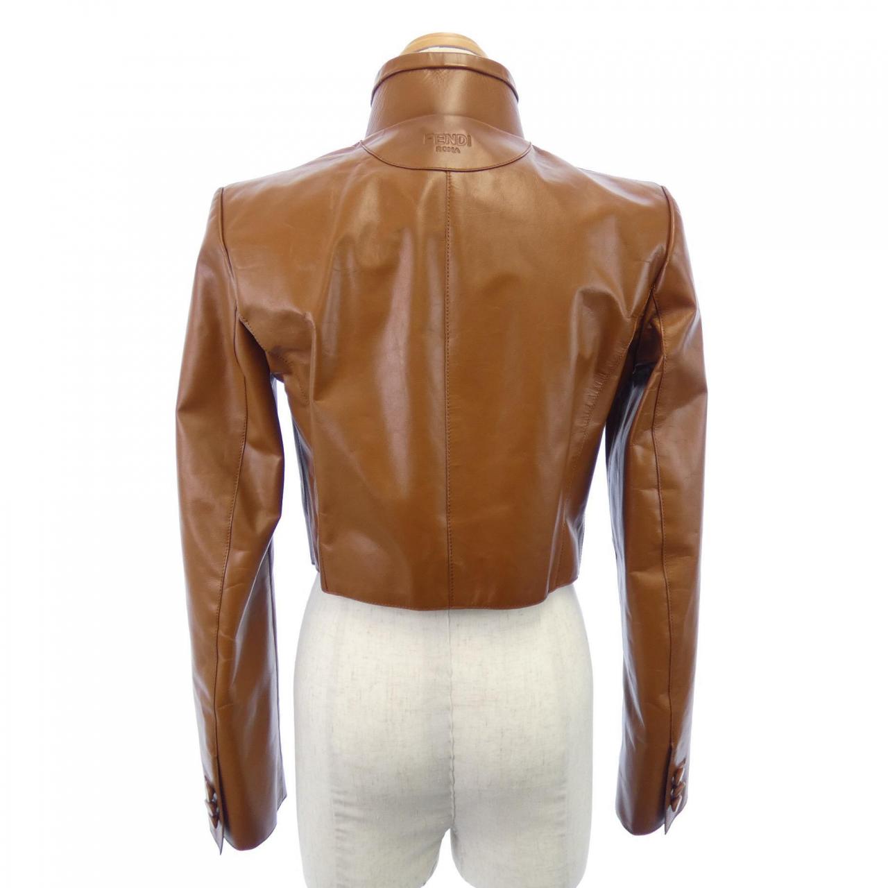FENDI FPJ930 ALBW leather jacket