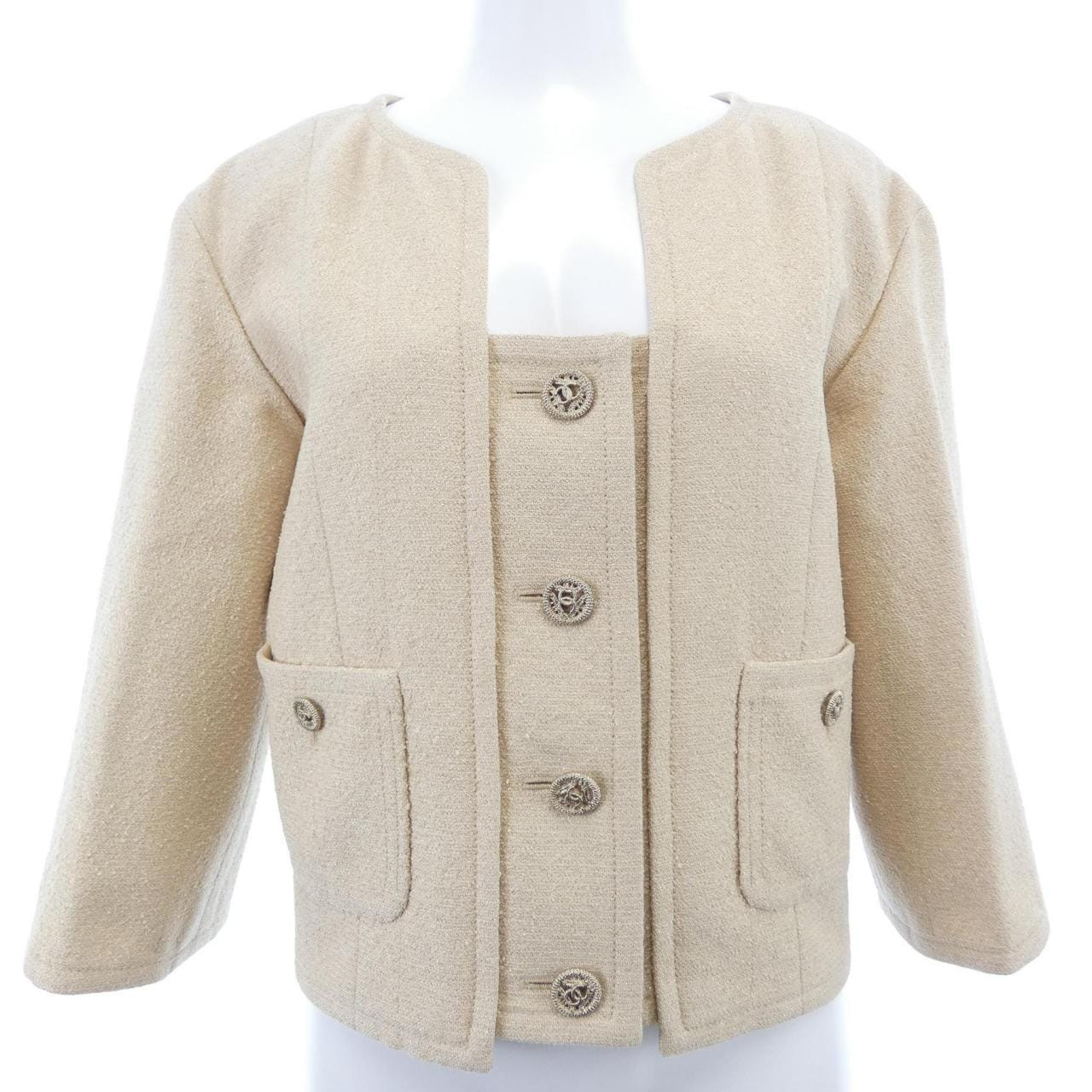 シャネル CHANEL P47307V35379 ノーカラージャケット