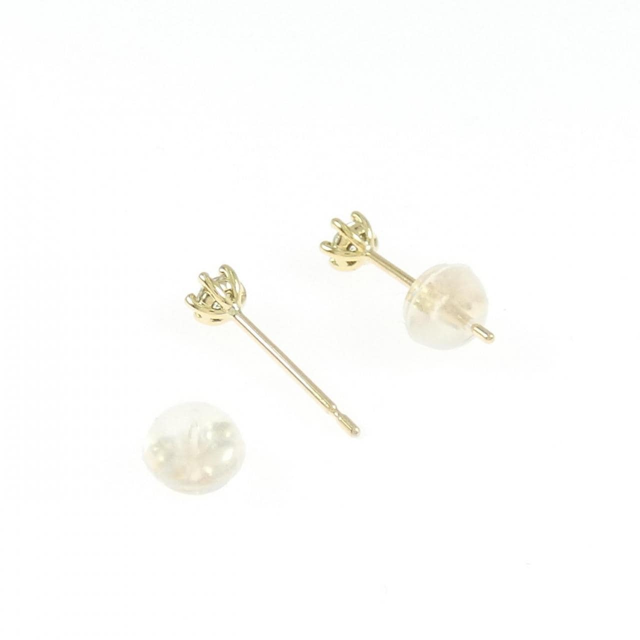 K18YG ソリティア ダイヤモンド ピアス