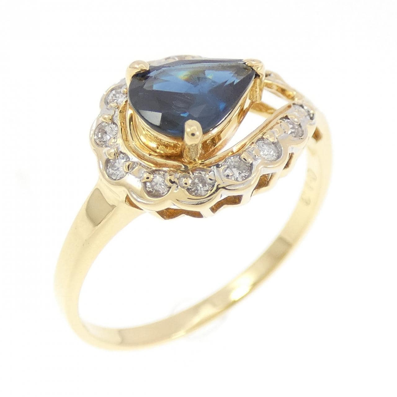 750YG/750WG サファイヤ リング 0.60CT
