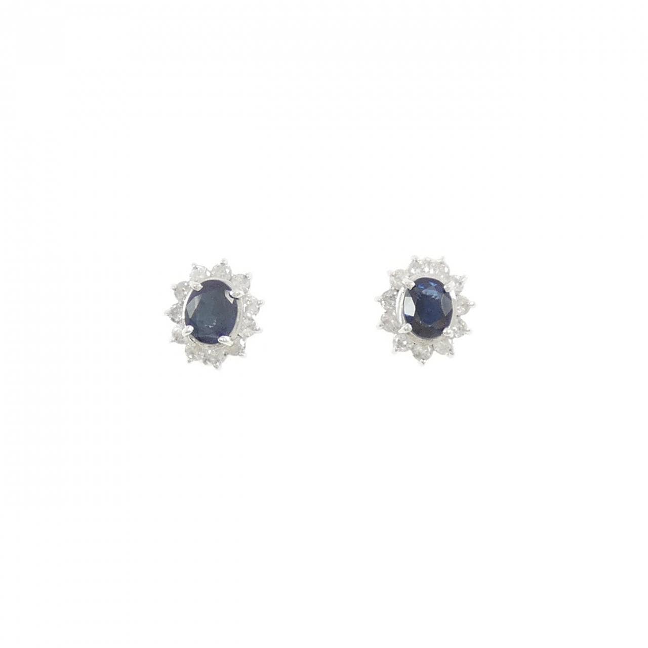K18WG サファイヤ ピアス 0.50CT