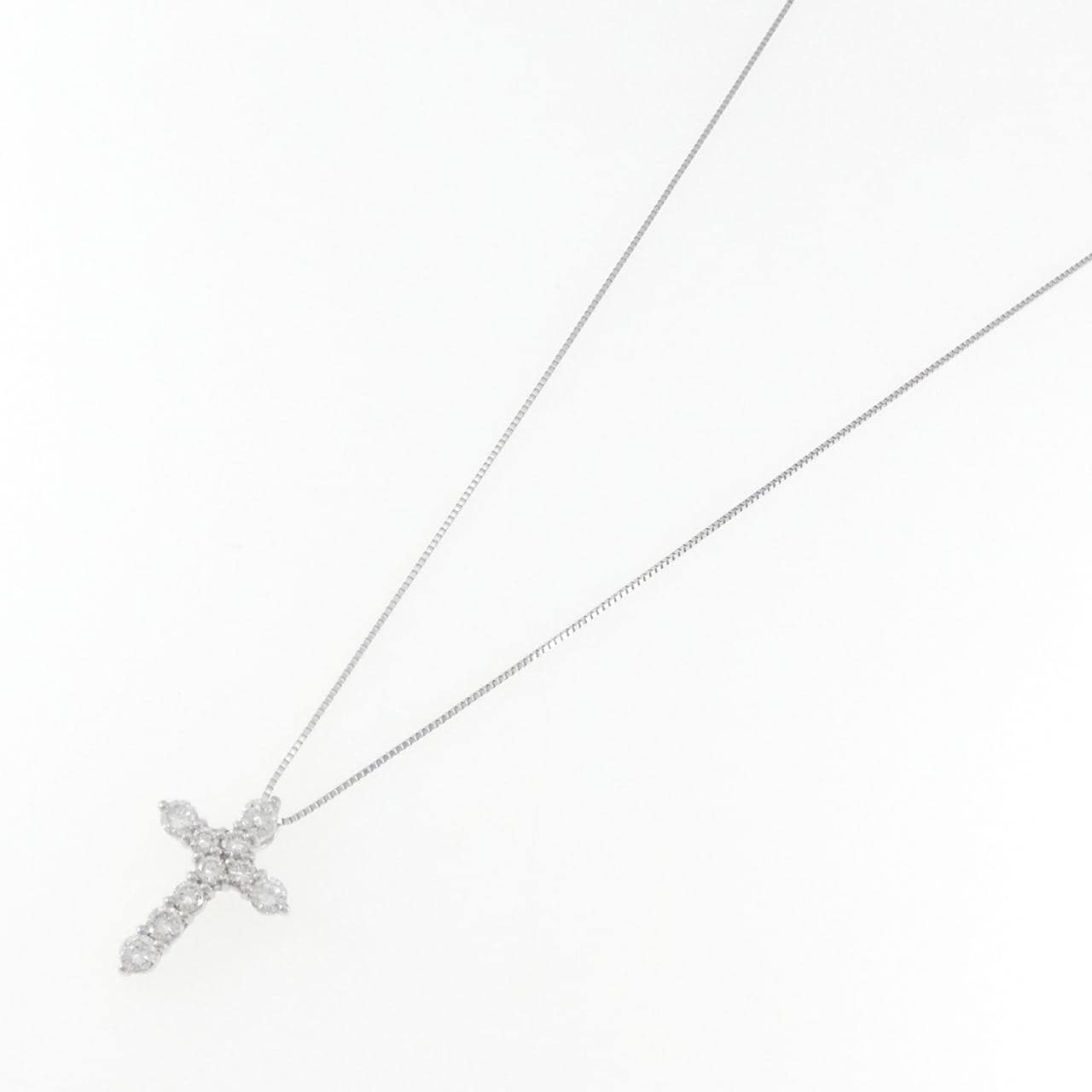 PT/PT850 クロス ダイヤモンド ネックレス 1.02CT