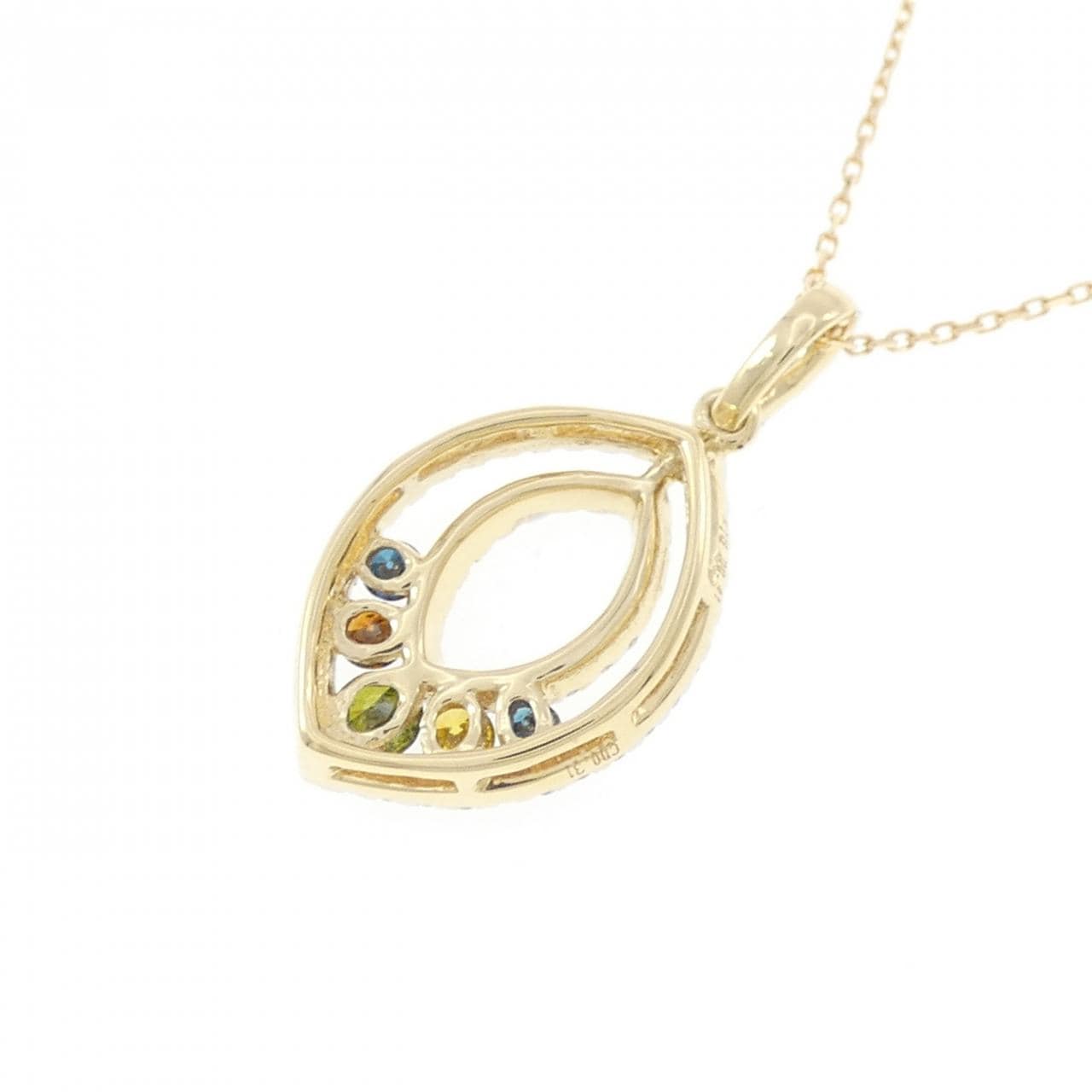 K18YG/K18WG ダイヤモンド ネックレス 0.31CT