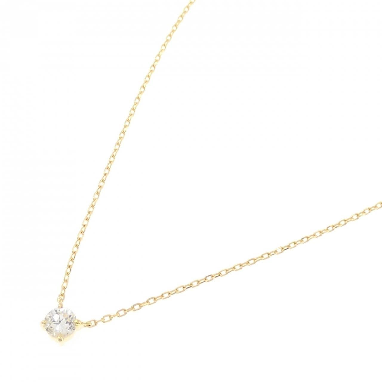 K18YG ソリティア ダイヤモンド ネックレス 0.43CT