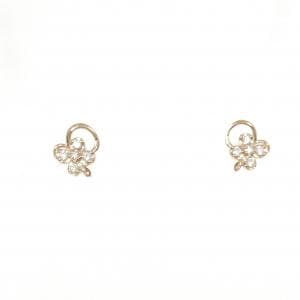 K18PG フラワー ダイヤモンド ピアス