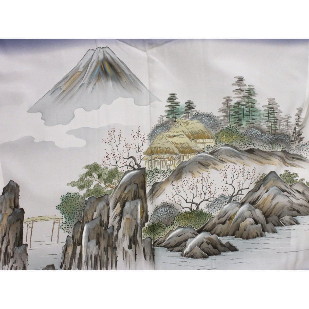 男物【大島紬】１００山　きもの・羽織　２点セット