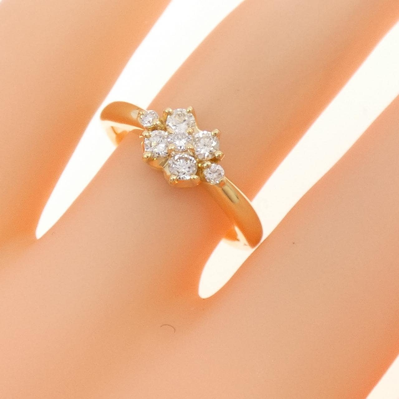 K18YG ダイヤモンド リング 0.35CT