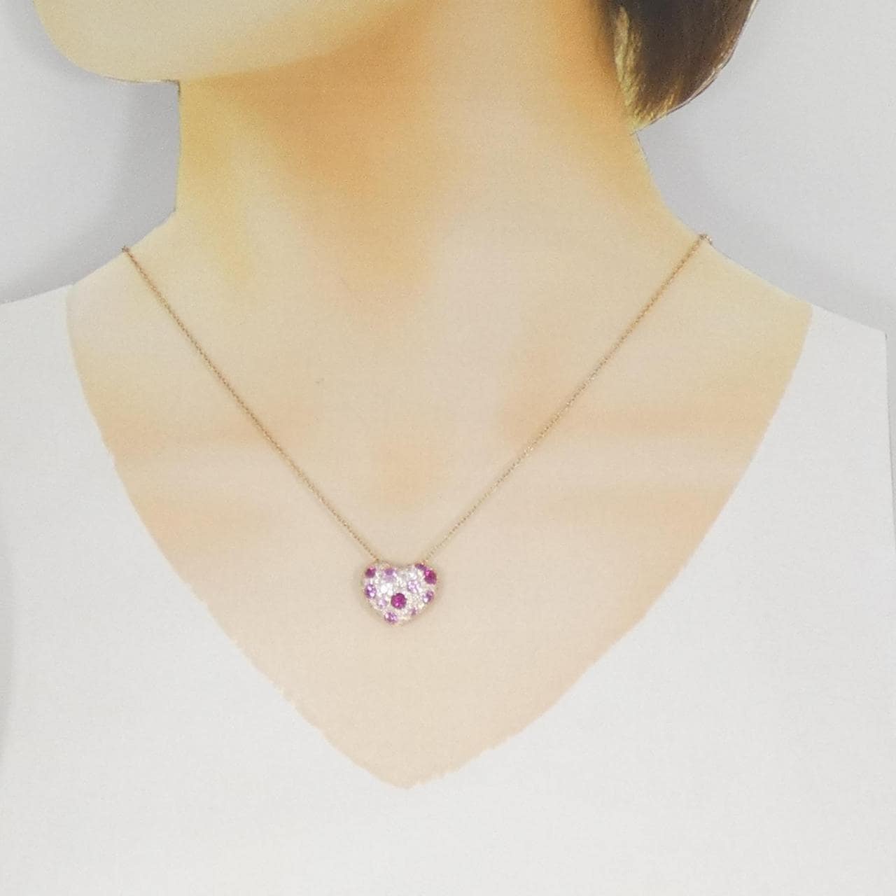 ポンテヴェキオ ハート サファイヤ ネックレス 1.21CT