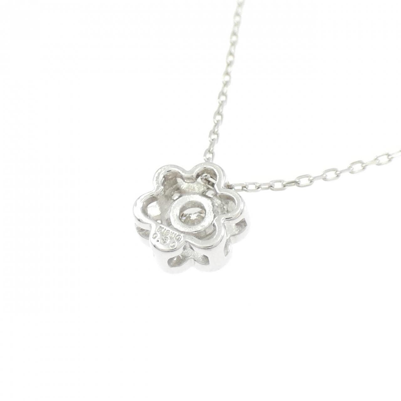 K18WG 花鑽石項鍊 0.30CT