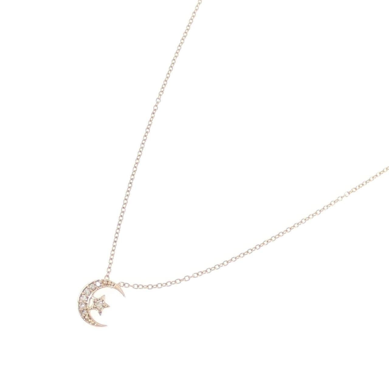 K18PG ムーン×スター ダイヤモンド ネックレス