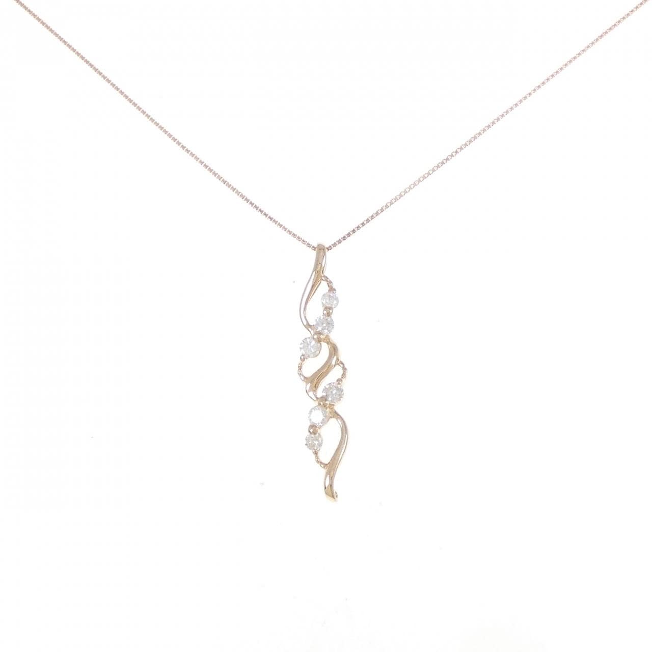 K14PG/K10PG ダイヤモンド ネックレス 0.20CT