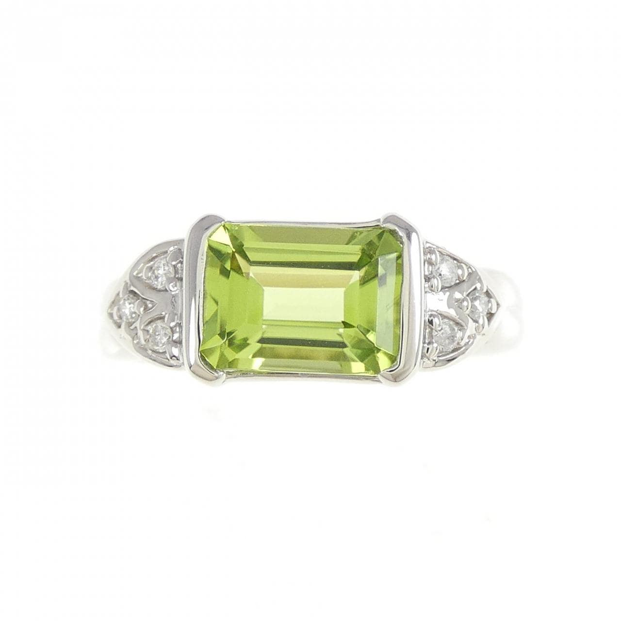 PT900 ペリドット リング 1.97CT
