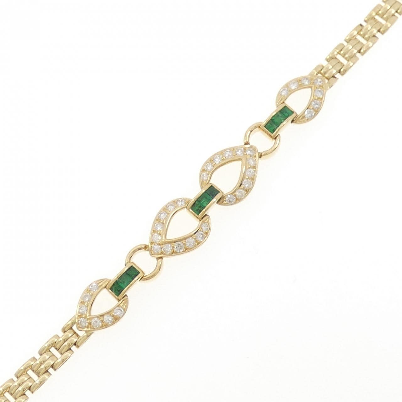 K18YG エメラルド ブレスレット 0.94CT