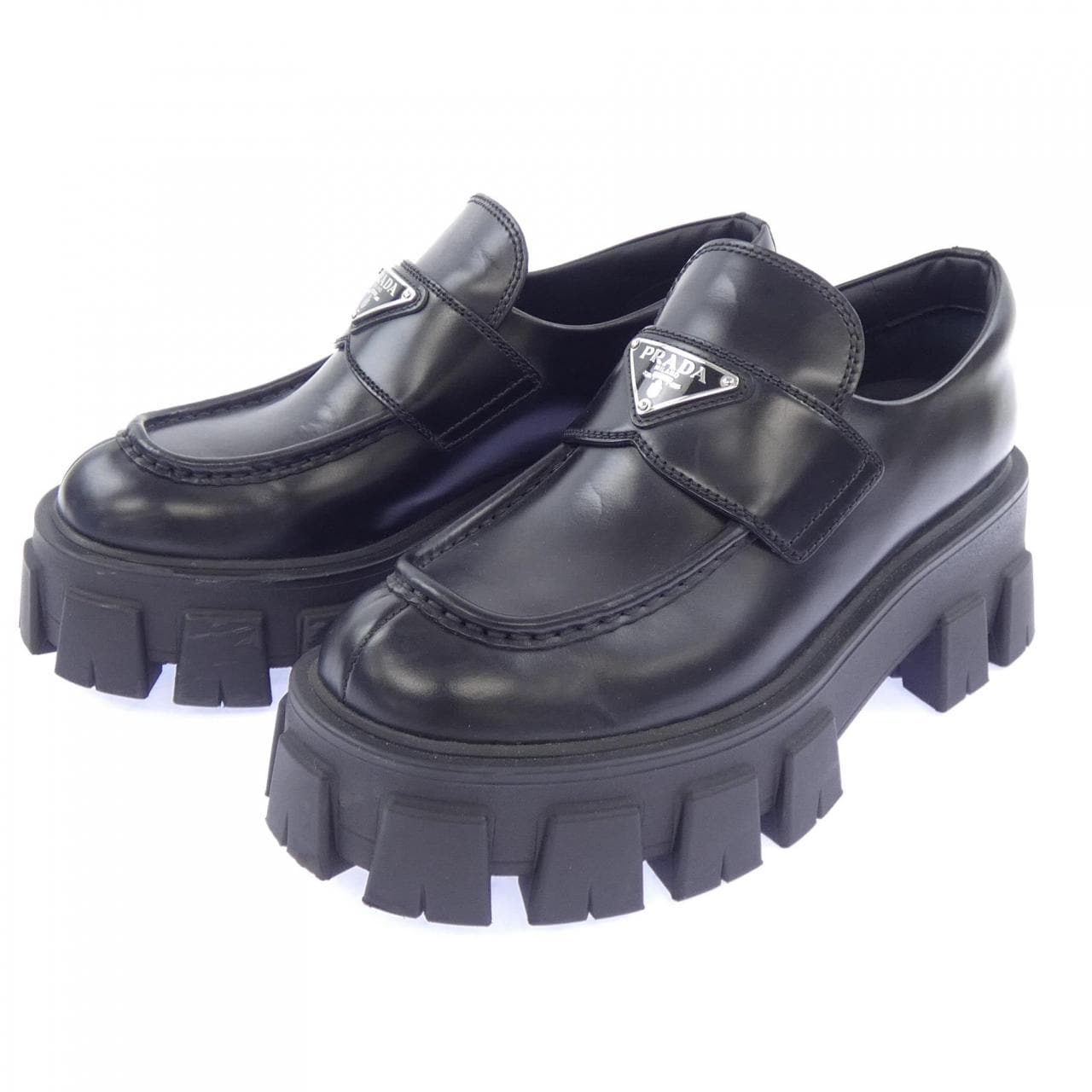 プラダ PRADA モノリス ローファー トライアングルロゴ 1D649M シューズ