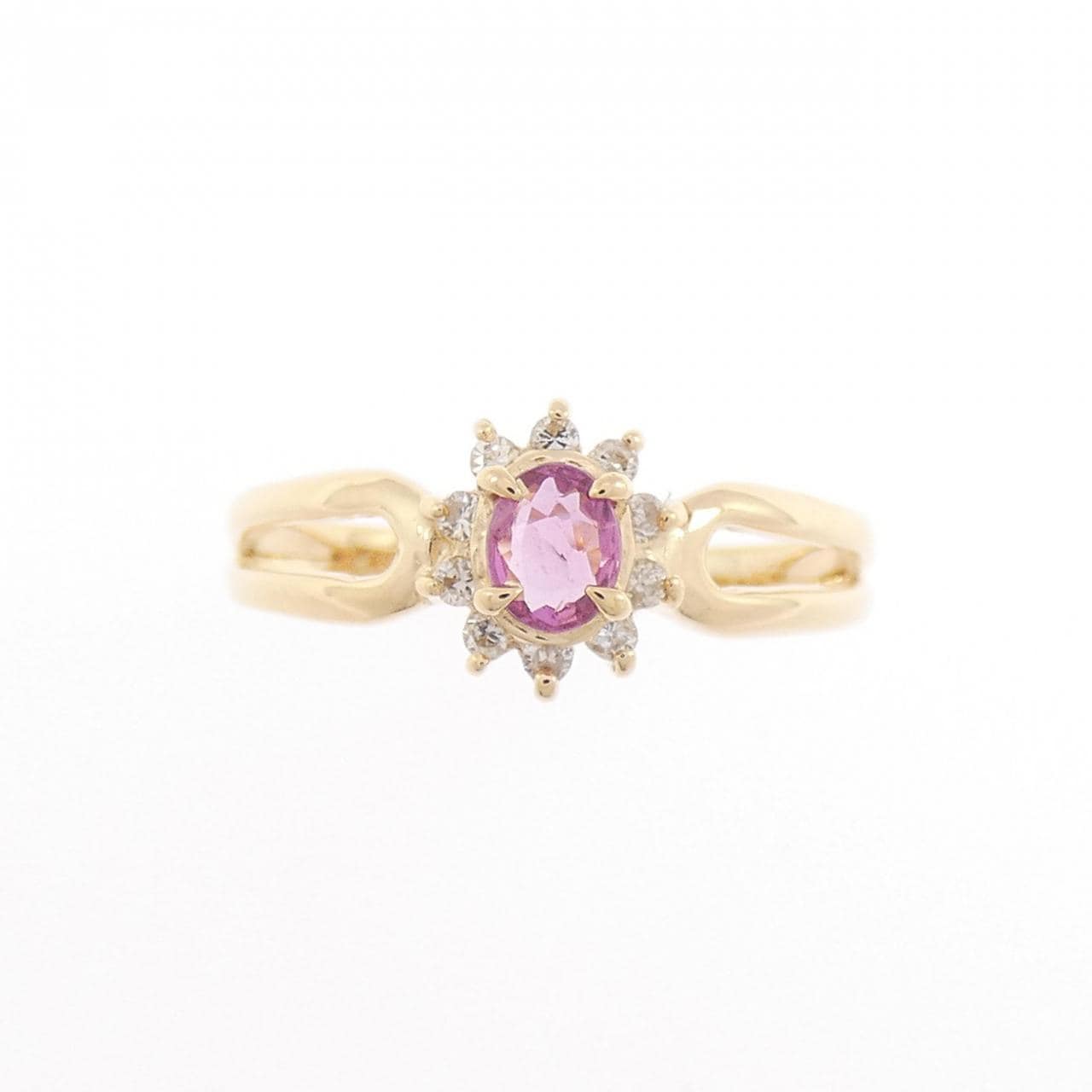K18YG ルビー リング 0.19CT