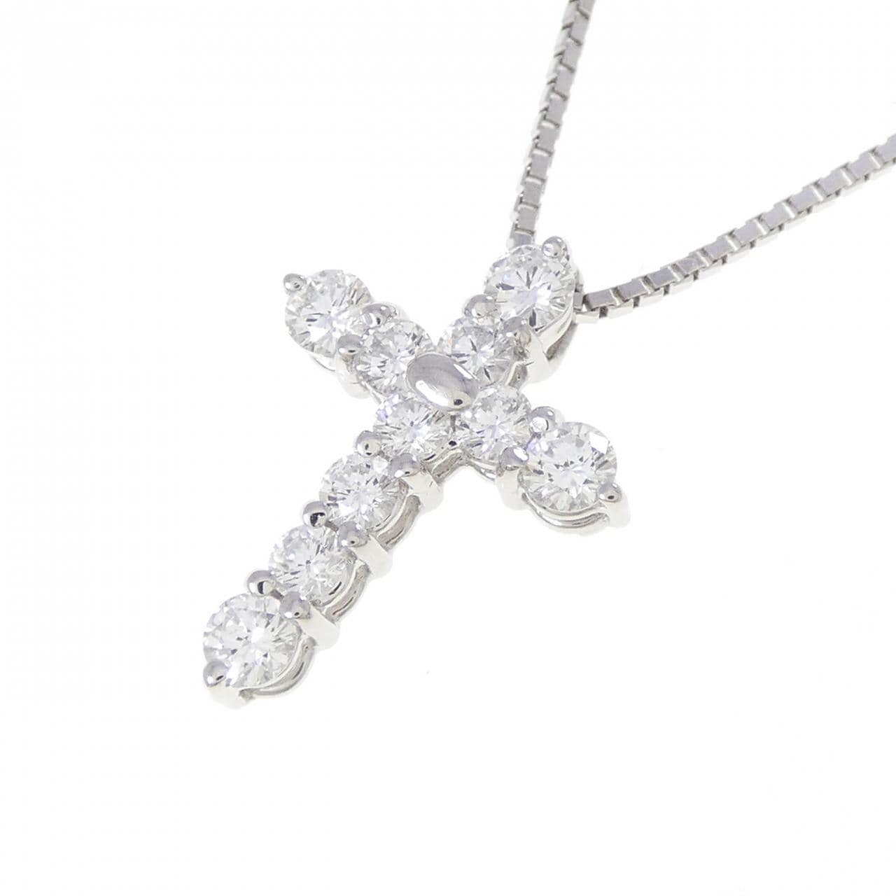 タサキ クロス ダイヤモンド ネックレス 0.48CT