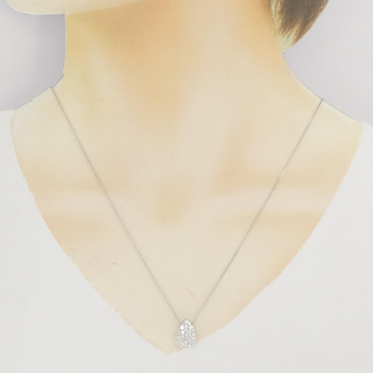 K18WG ダイヤモンド ネックレス 0.50CT