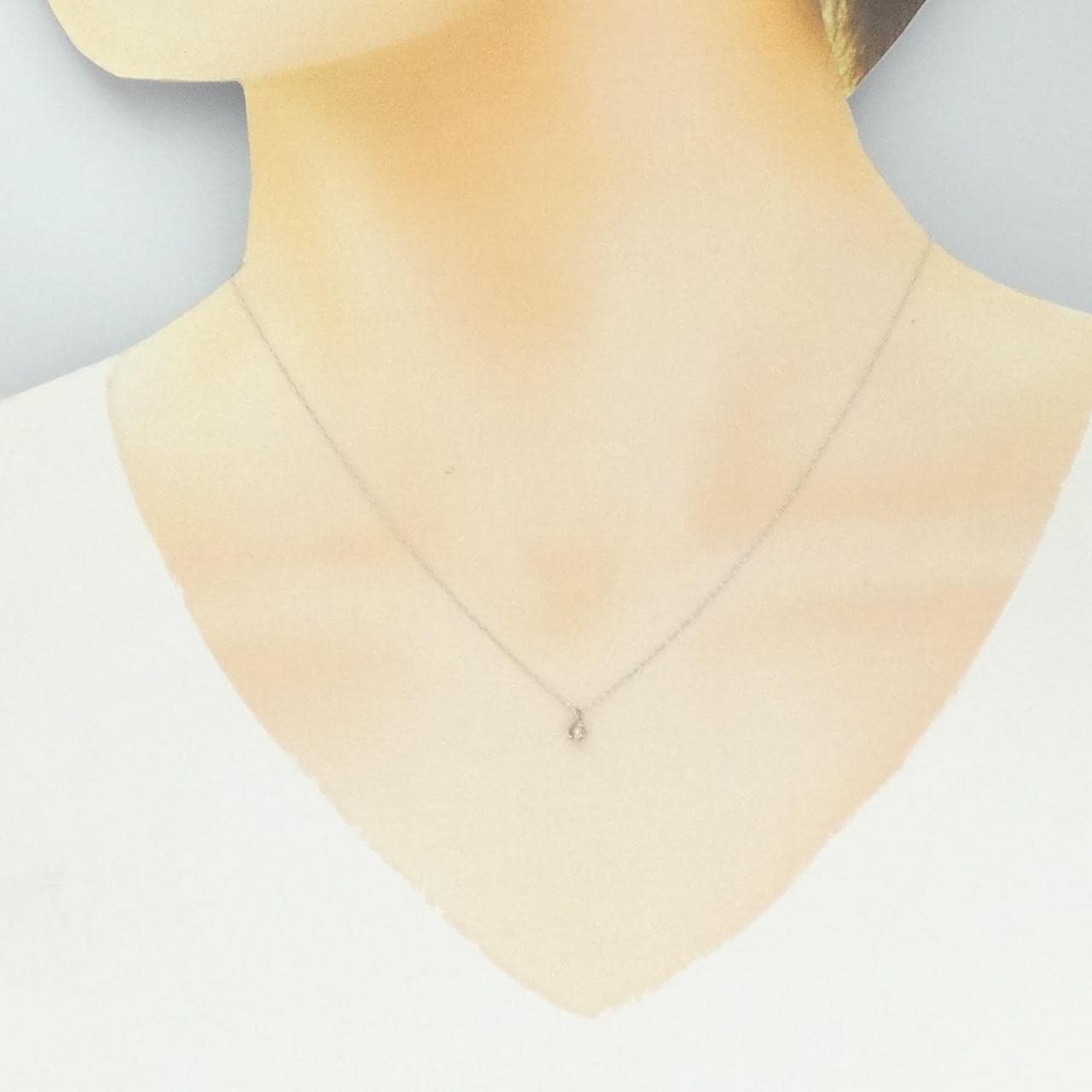 PT850 ソリティア ダイヤモンド ネックレス 0.10CT