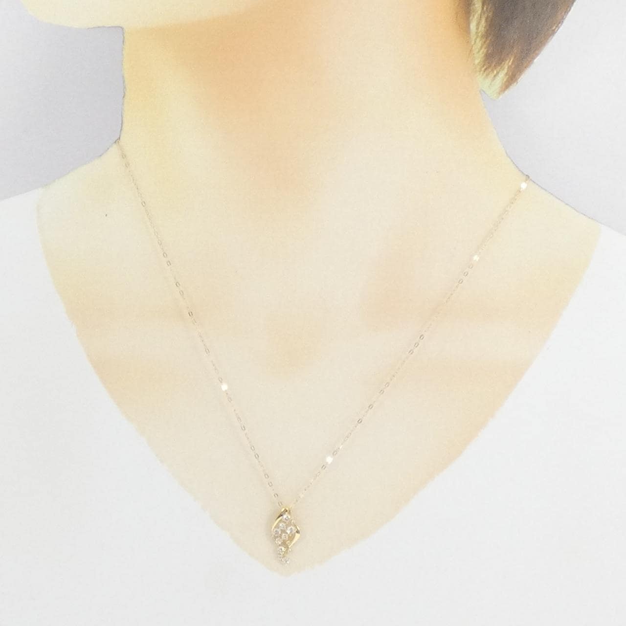 【新品】K18YG ダイヤモンド ネックレス 0.30CT