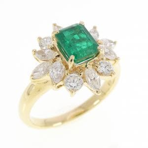 K18YG エメラルド リング 0.80CT