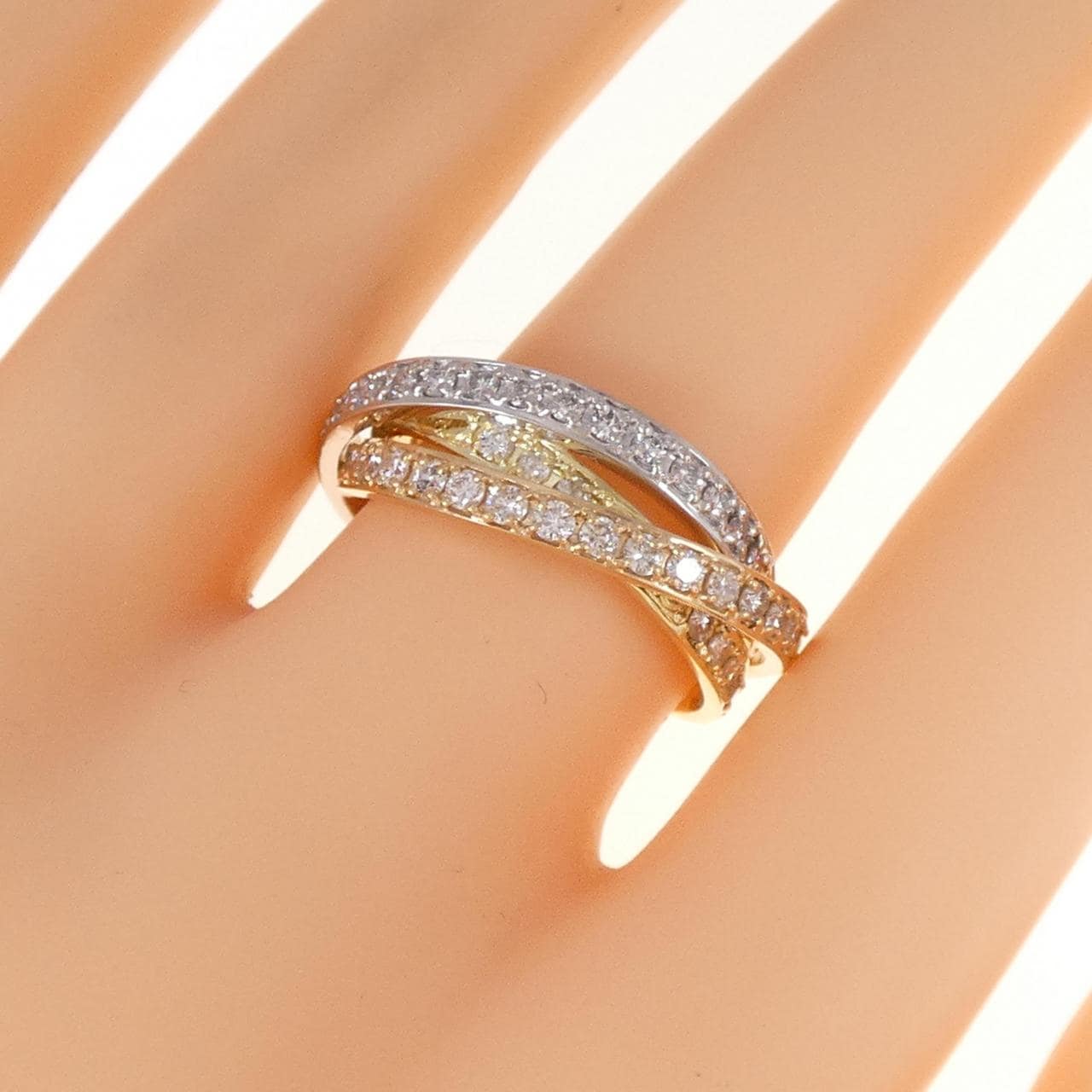 K18YG/PT/K18PG ダイヤモンド リング 1.00CT