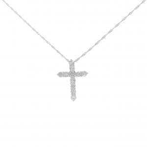 PT1000/PT850 クロス ダイヤモンド ネックレス 0.5CT