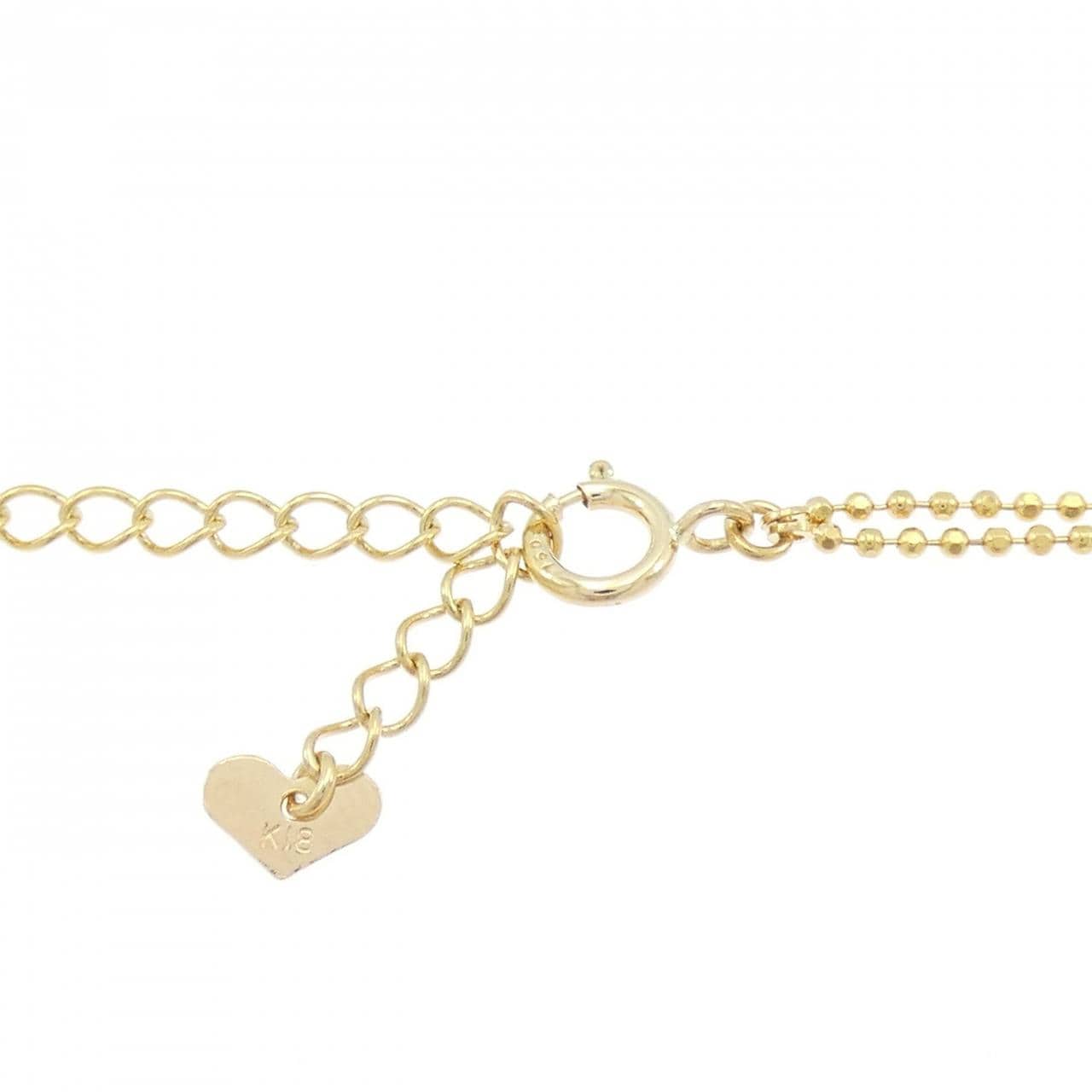 K18YG ハート ダイヤモンド ブレスレット 0.20CT