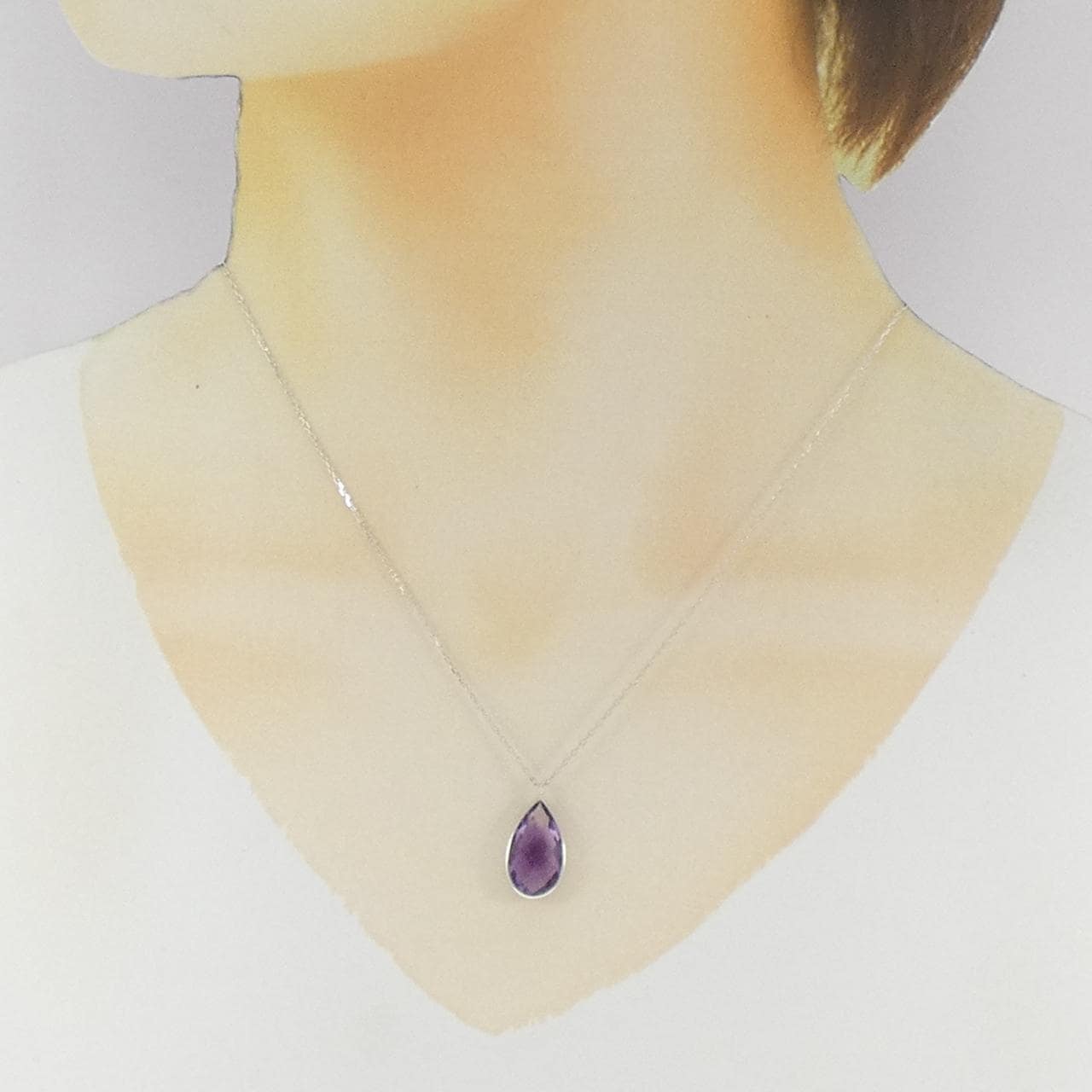 K18WG アメジスト ネックレス