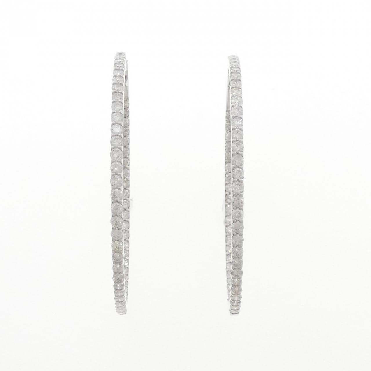 K18WG ダイヤモンド ピアス 2.36CT