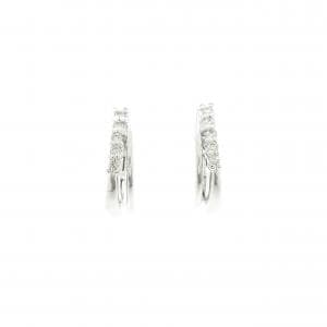 K18WG ダイヤモンド ピアス 0.08CT