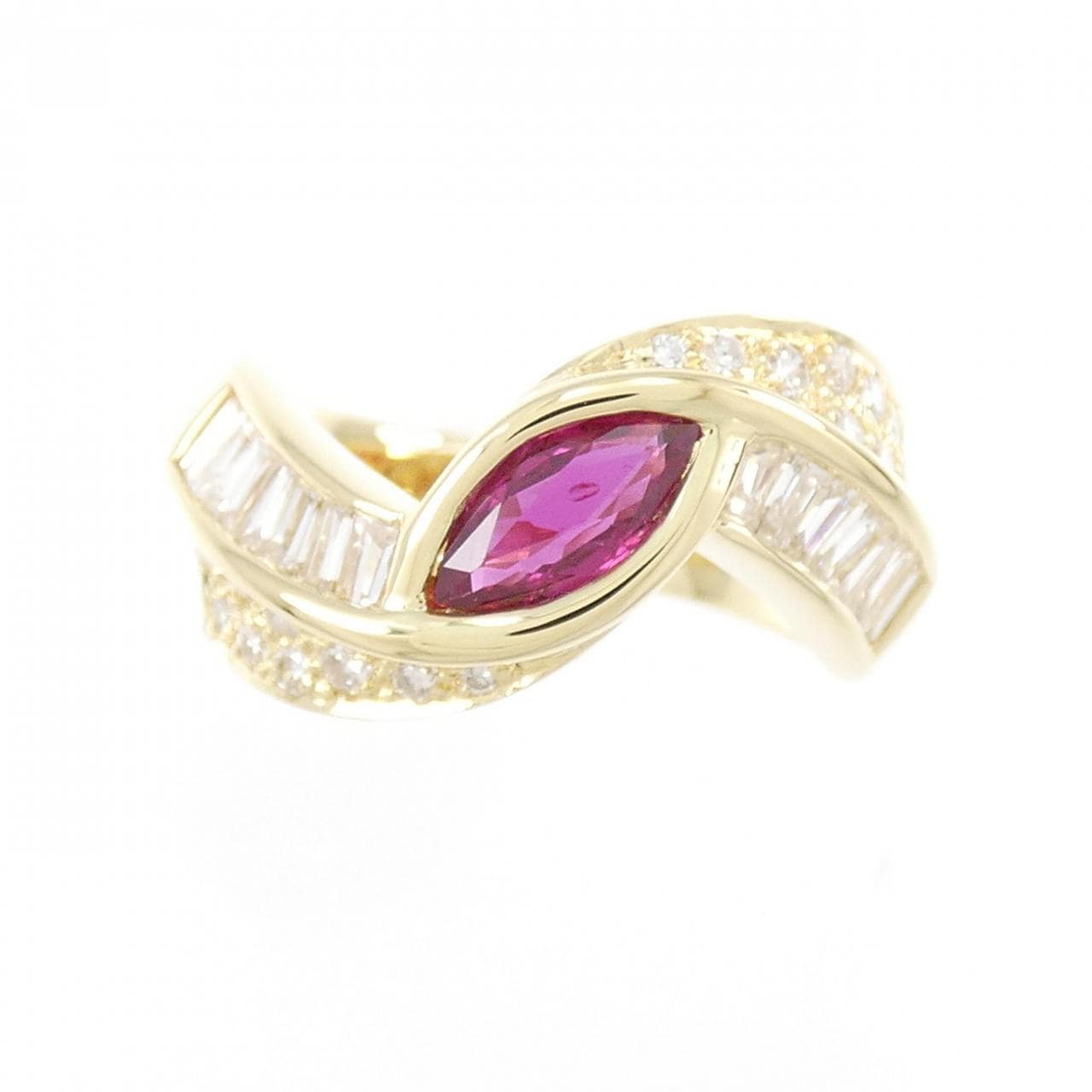 K18YG ruby ring 0.58CT