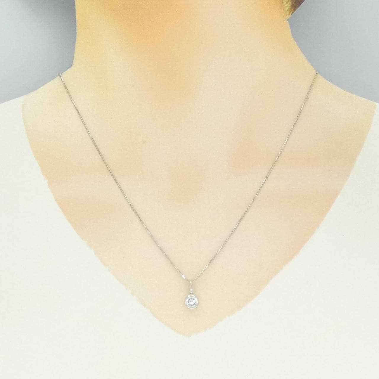 PT900/PT850 ダイヤモンド ネックレス 0.48CT