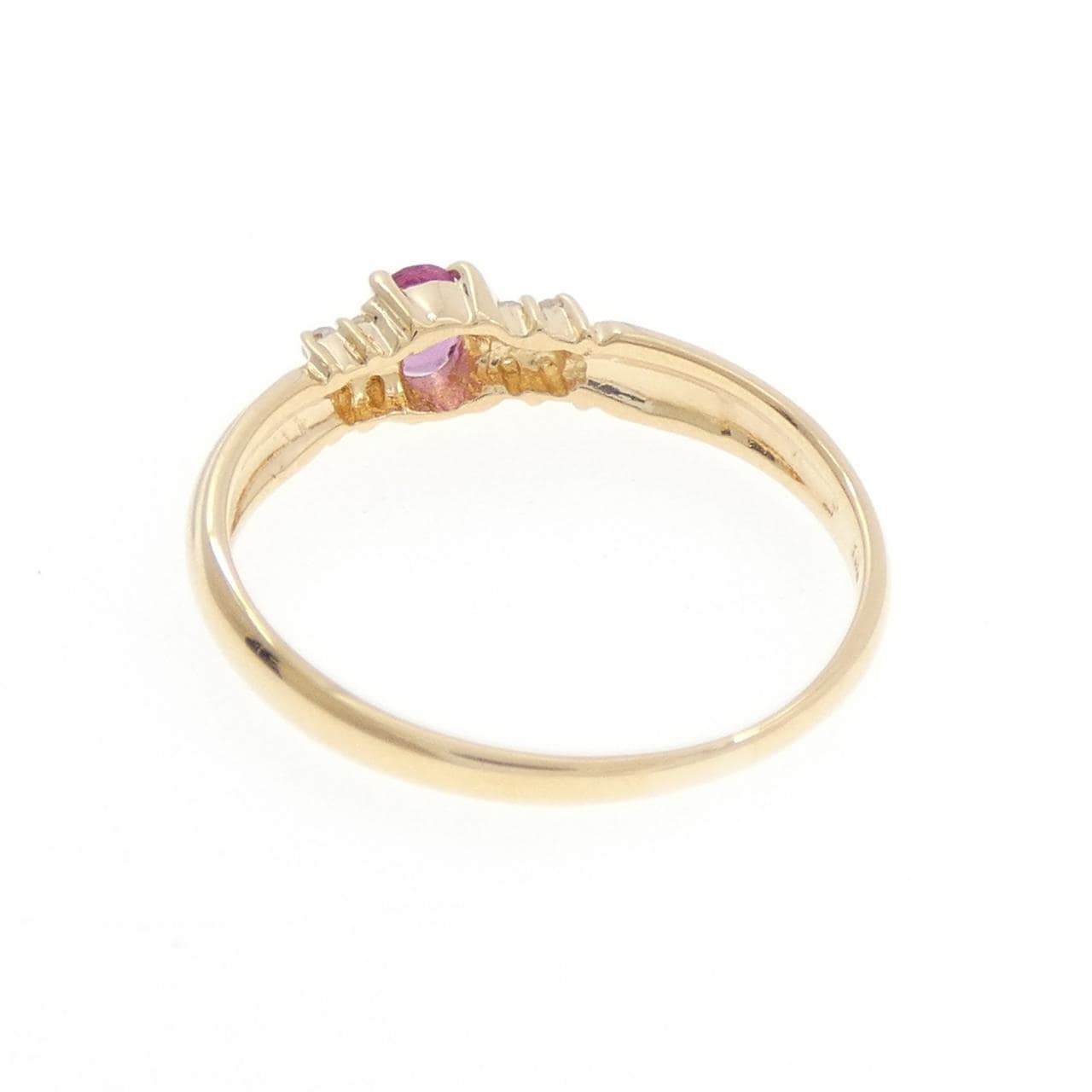 K18YG ルビー リング 0.19CT