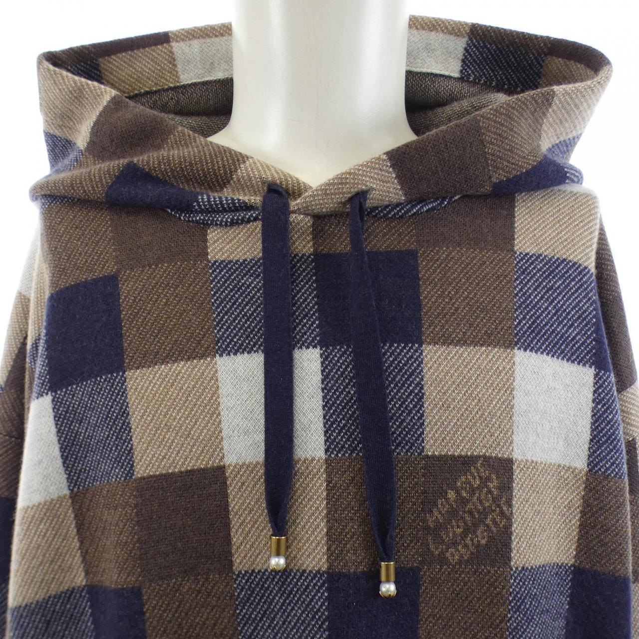 ルイヴィトン LOUIS VUITTON ダミエカシミヤアンドウールブレンドフーディ HRN78WMTO パーカー