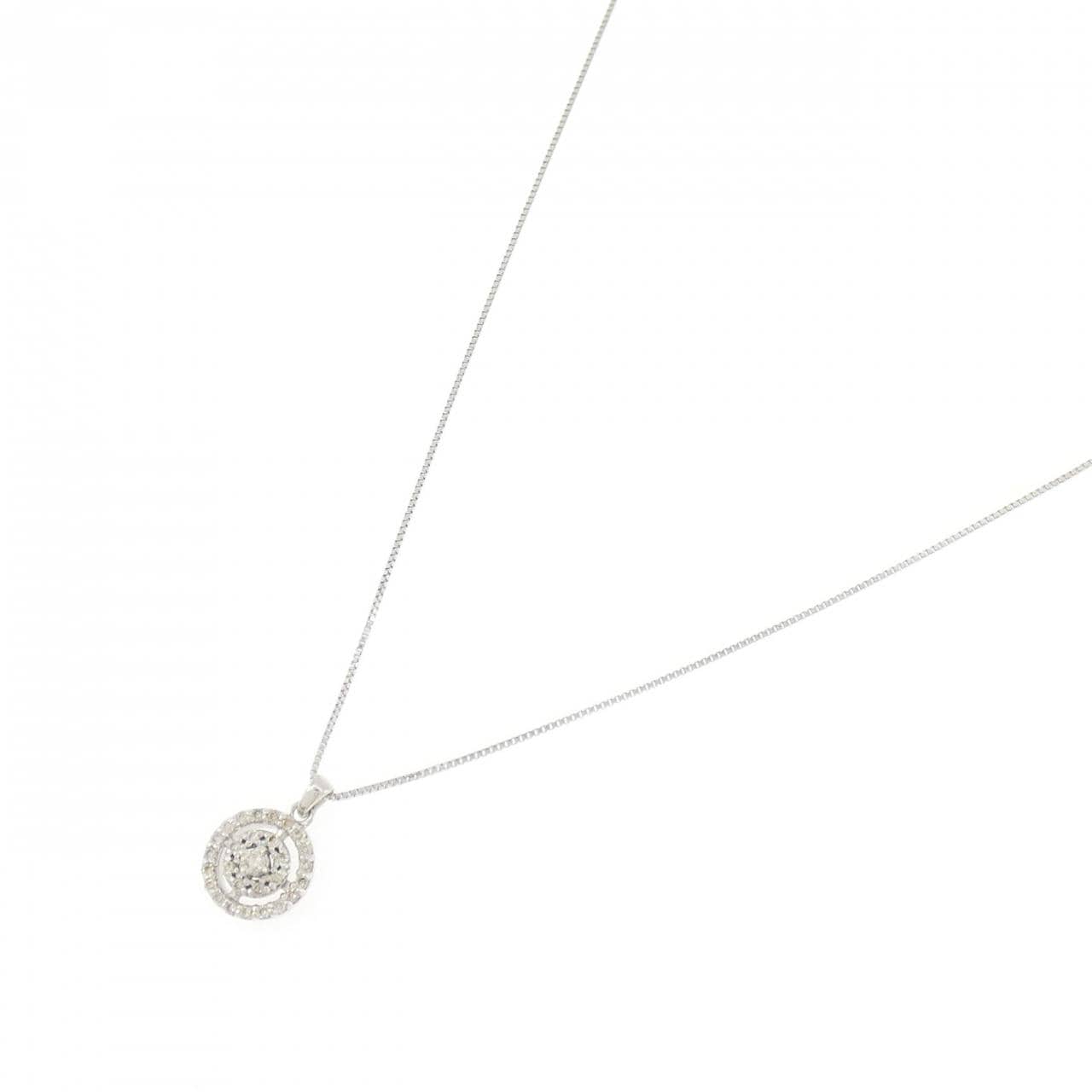 K10WG ダイヤモンド ネックレス 0.10CT