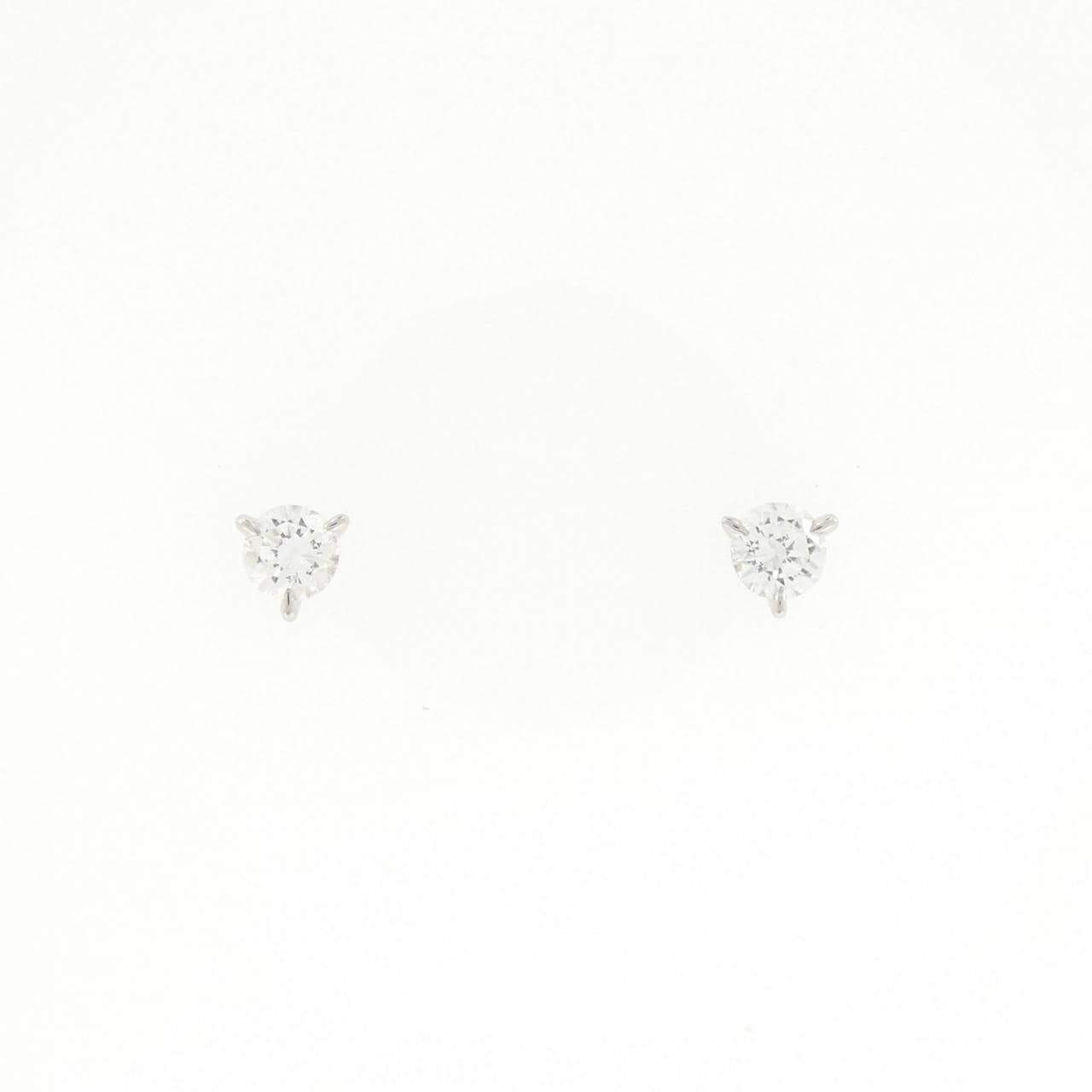 PT900 ソリティア ダイヤモンド ピアス 0.219CT